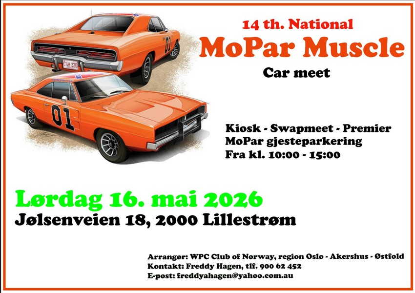 MoPar muskelbiltreff 16. mai